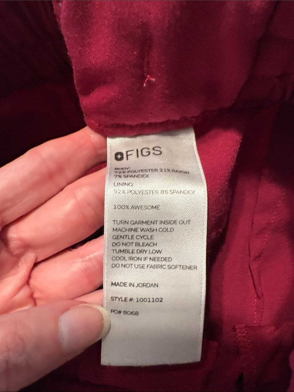 Figs Drawstring Cargo Pants - Bright Raspberry - Picture 5 of 6